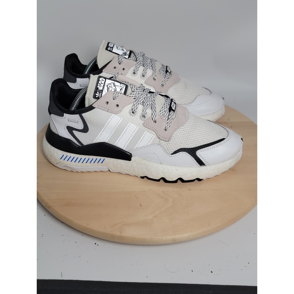 Adidas x Star Wars Nite Jogger Stormtrooper FW2287 Men's Size 9.5 White Black